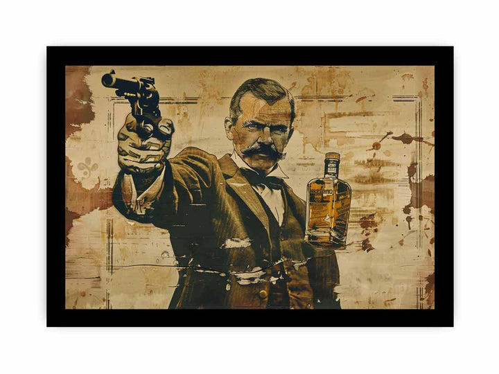 Vintage whiskey Art 2 framed Print