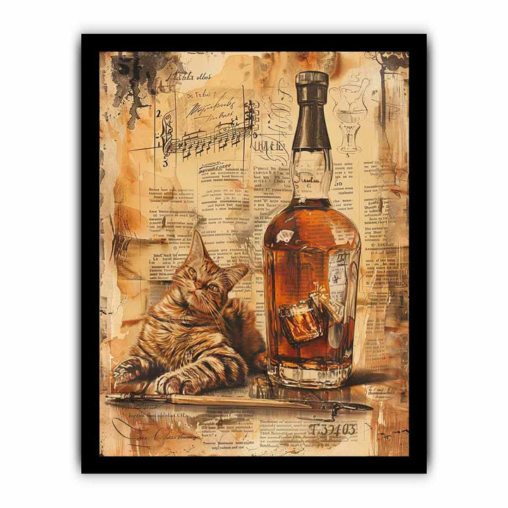 Vintage whiskey Art 3 framed Print