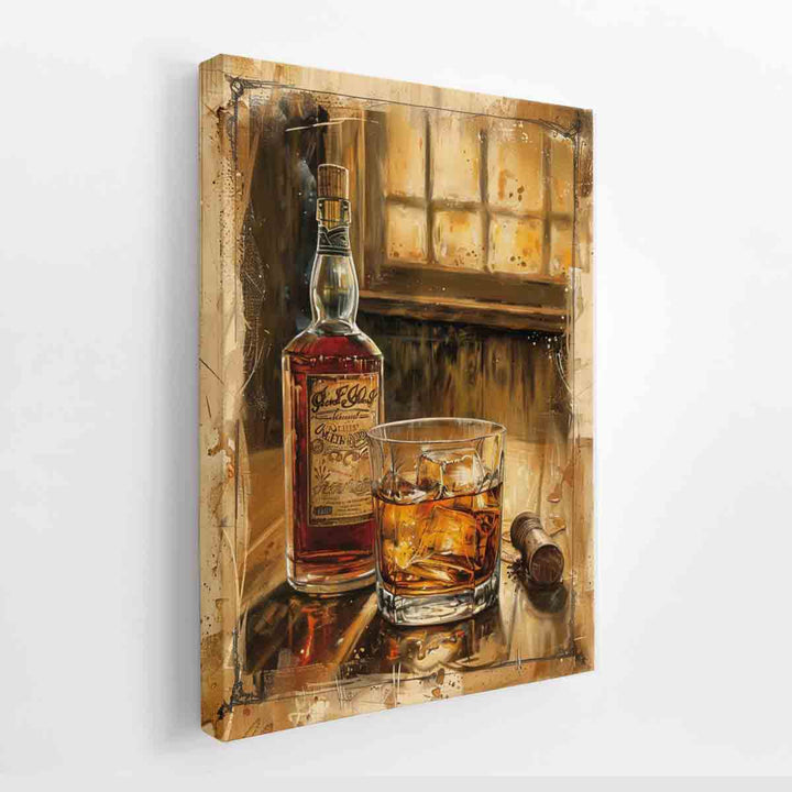 Vintage whiskey Art 2 canvas Print