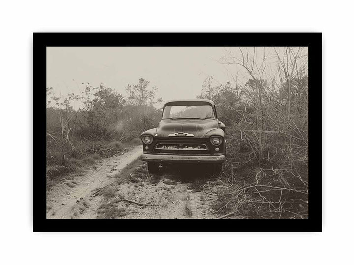 Vinatge Car Farmed Art framed Print