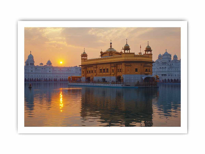 Golden Temple Painting framed Print