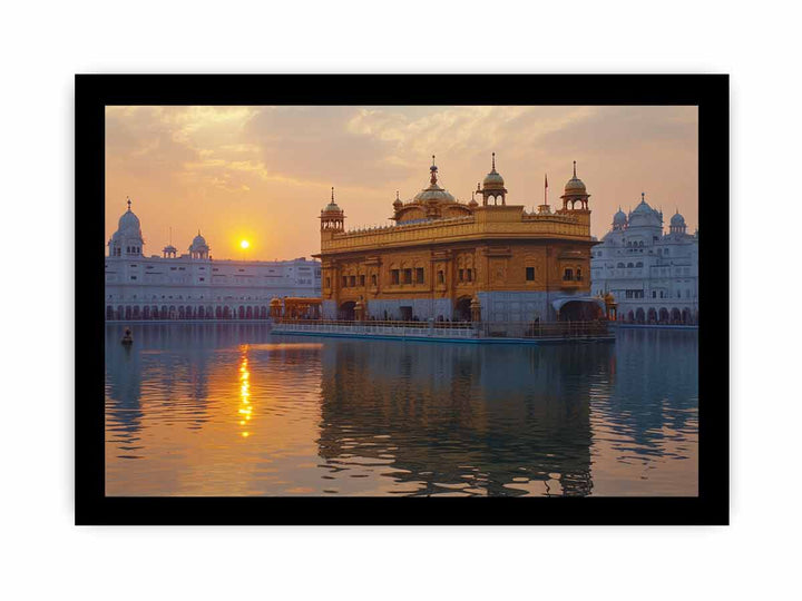 Golden Temple Painting framed Print