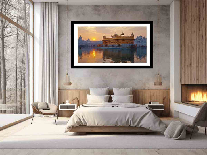 Golden Temple Painting Art Print