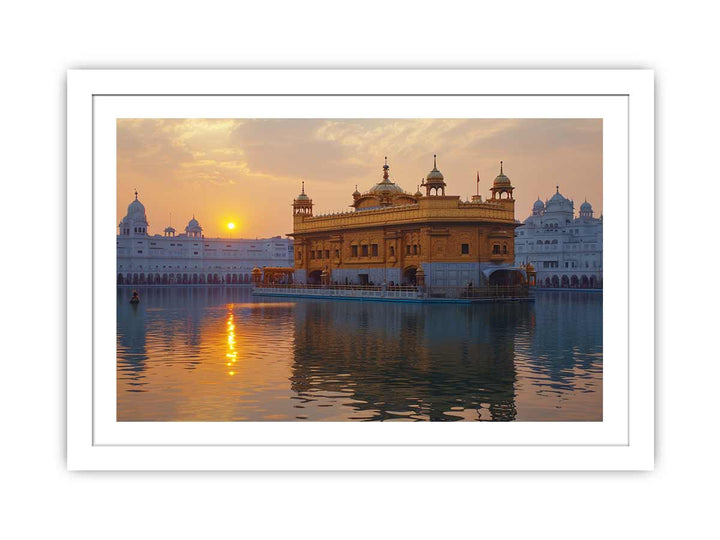 Golden Temple Painting framed Print