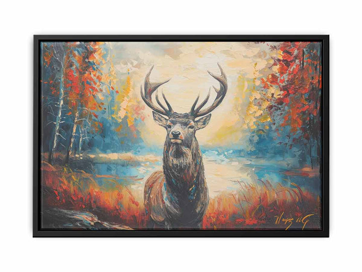 Deer Painting  canvas Print