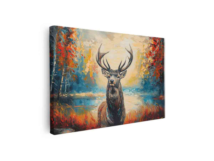 Deer Painting  canvas Print