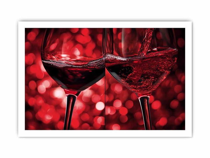 Wine splash art framed Print