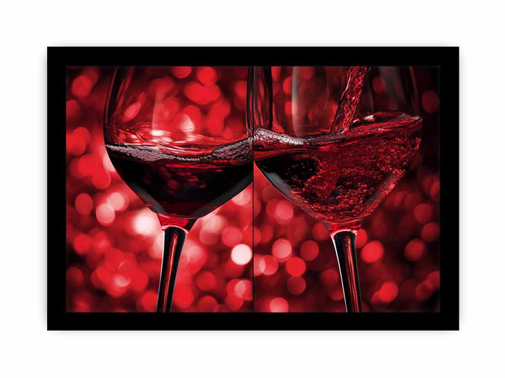 Wine splash art framed Print