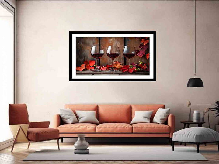 Red wine Frame print Art Print