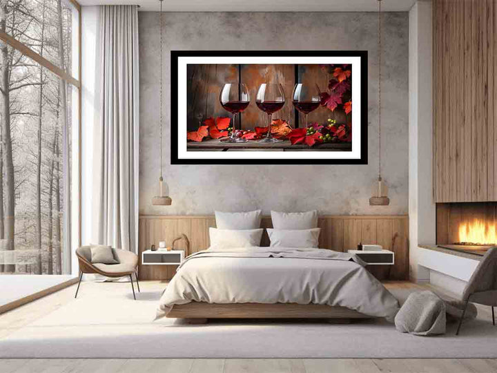 Red wine Frame print Art Print