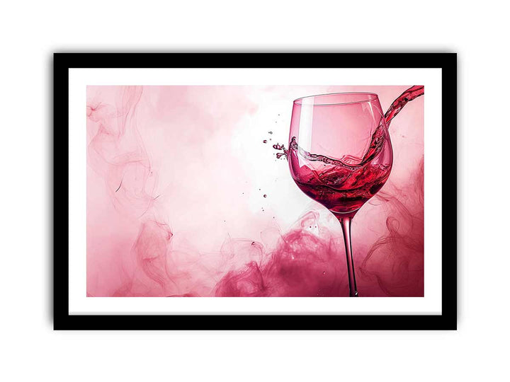 Wine Splash Painting framed Print