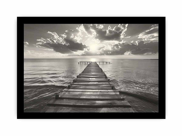 Walk to sea framed Print