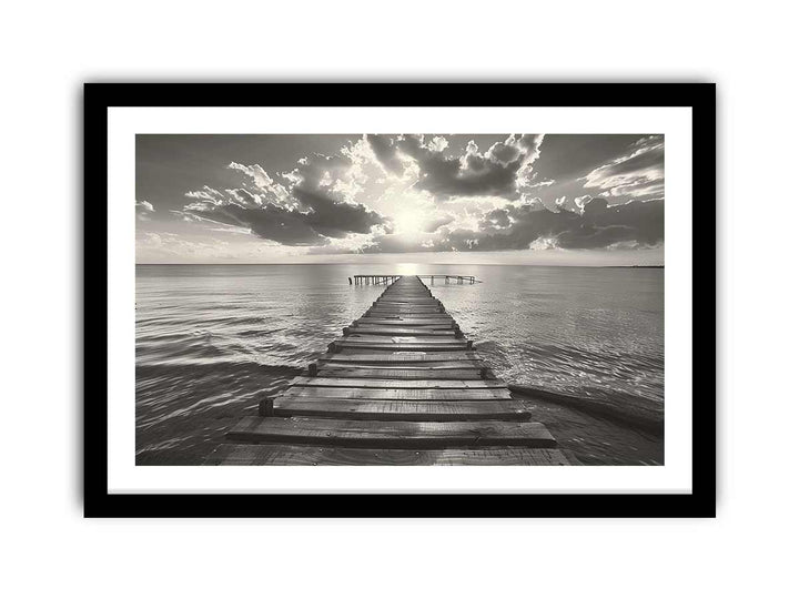 Walk to sea framed Print