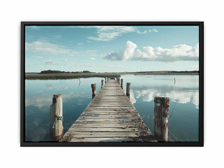 Sea Jetty Art canvas Print