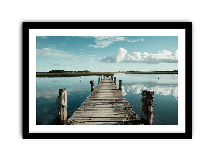 Sea Jetty Art framed Print