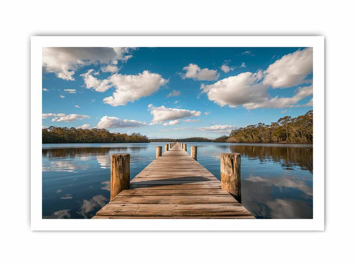 Sea jetty Print framed Print