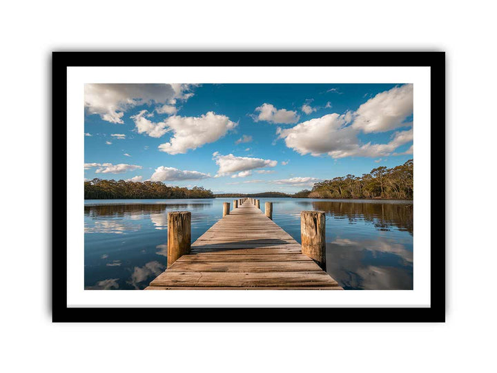 Sea jetty Print framed Print