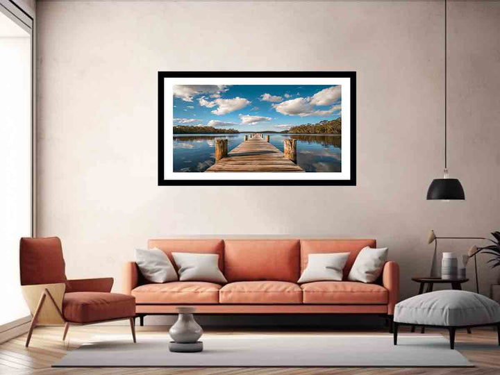 Sea jetty Print Art Print