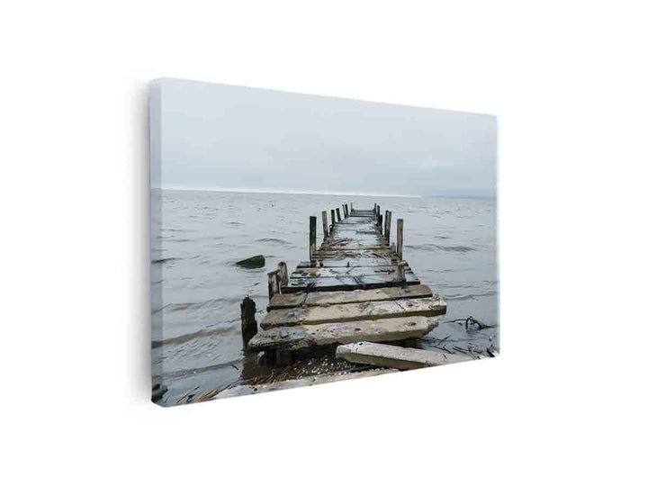 Broken Jetty Art canvas Print