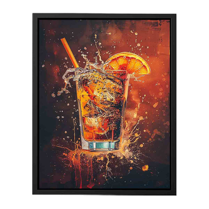 Whiskey Glass Art canvas Print