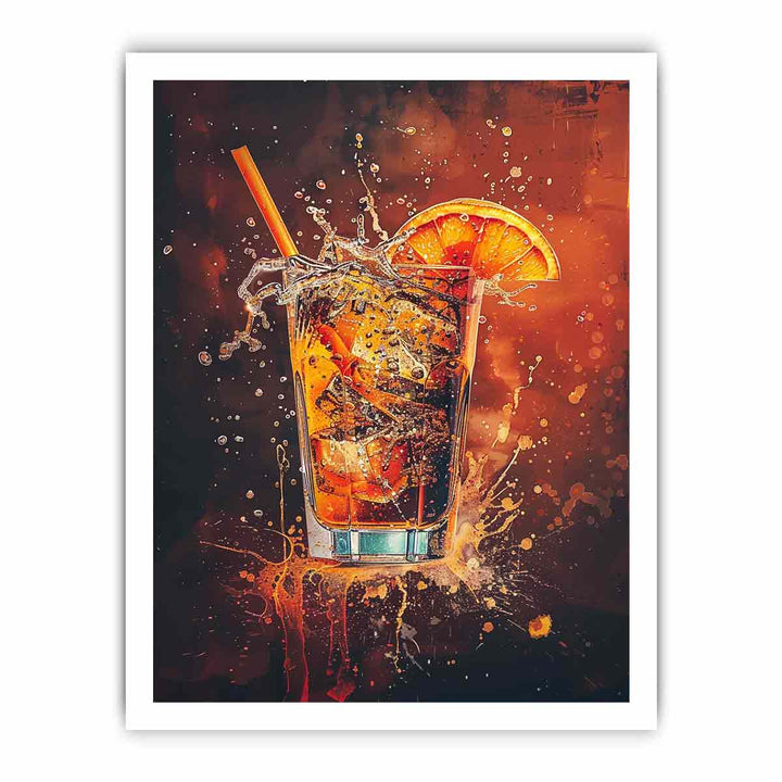 Whiskey Glass Art framed Print