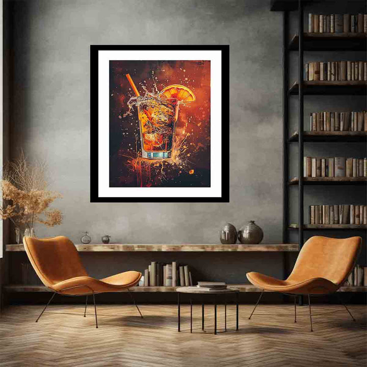 Whiskey Glass Art Print