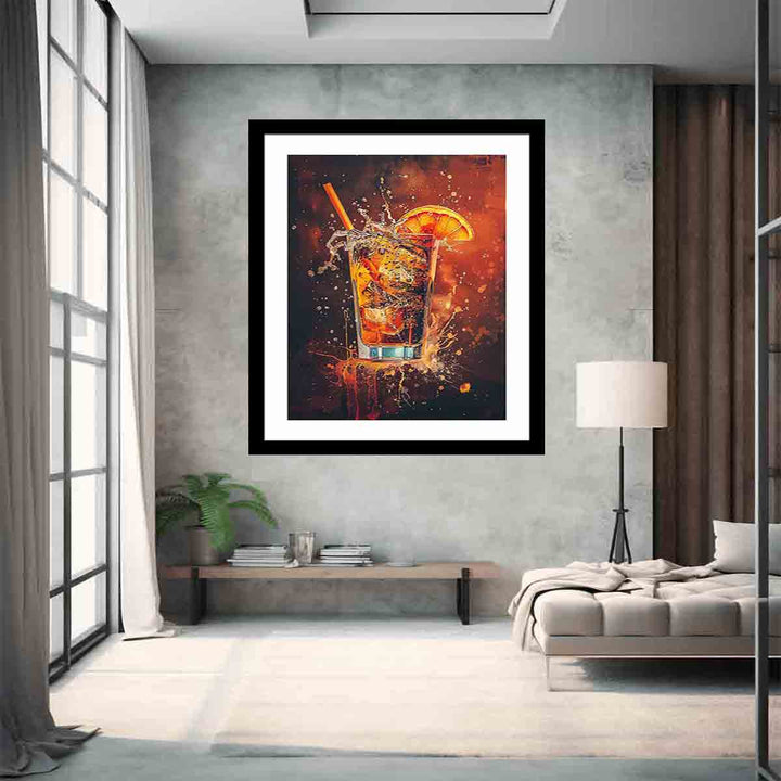 Whiskey Glass Art Print