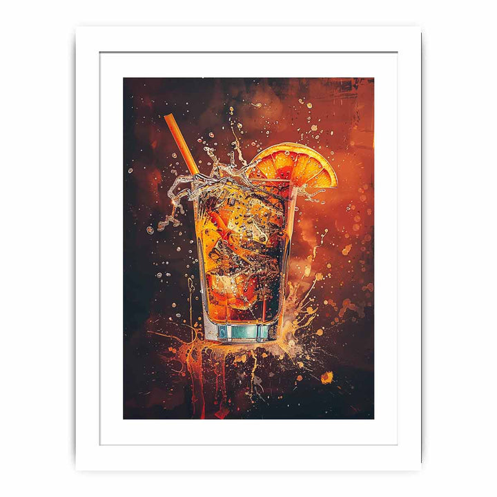 Whiskey Glass Art framed Print