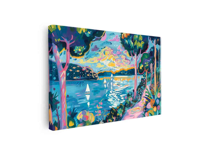 River Painting canvas Print