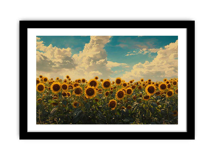 Summar Sunflower Art framed Print