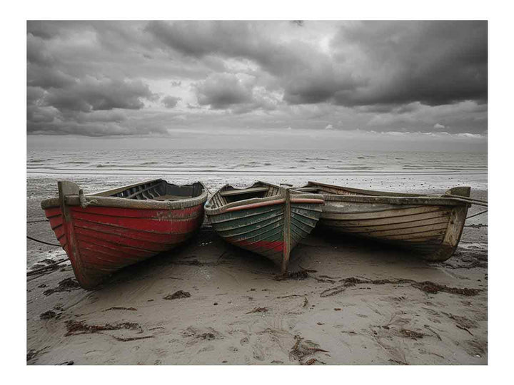 Three Boats  Art Print