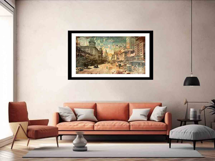 Brisbane City Vintage Art Print