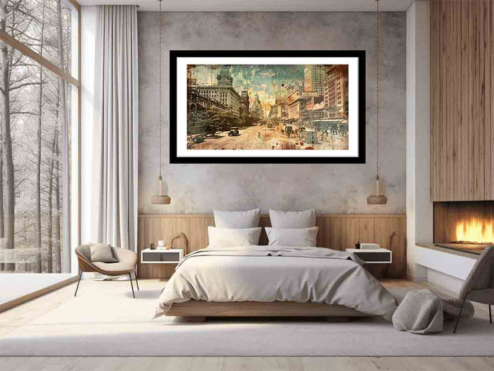 Brisbane City Vintage Art Print