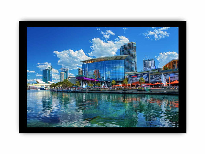 Darling Harbour Sydney  Art framed Print