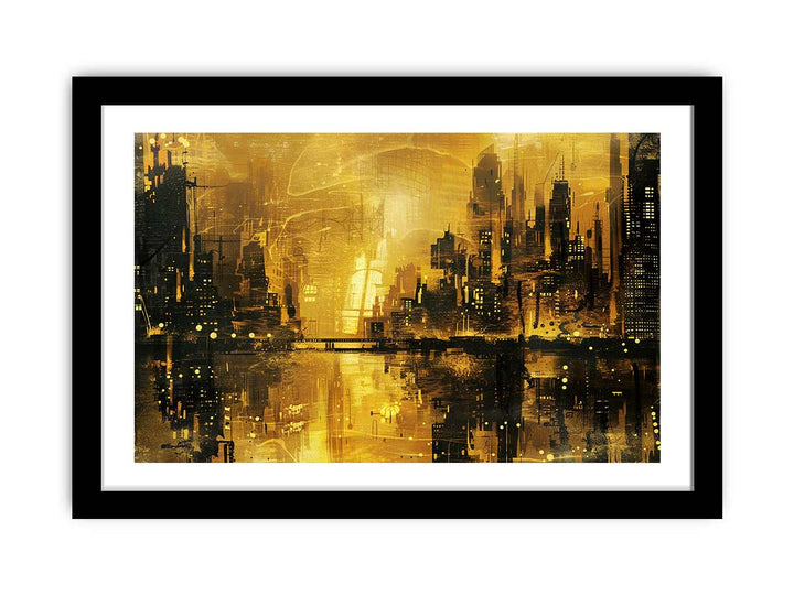 Gold Coast City Painting framed Print