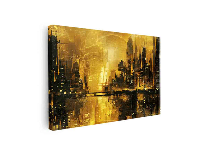 Gold Coast City Painting canvas Print