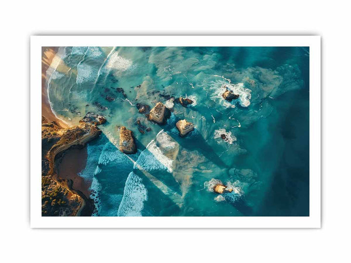 Great Ocean Road Drone View Art framed Print