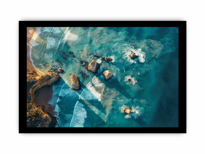 Great Ocean Road Drone View Art framed Print