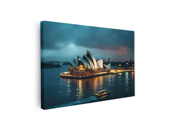 Opera House Black and  white Art canvas Print