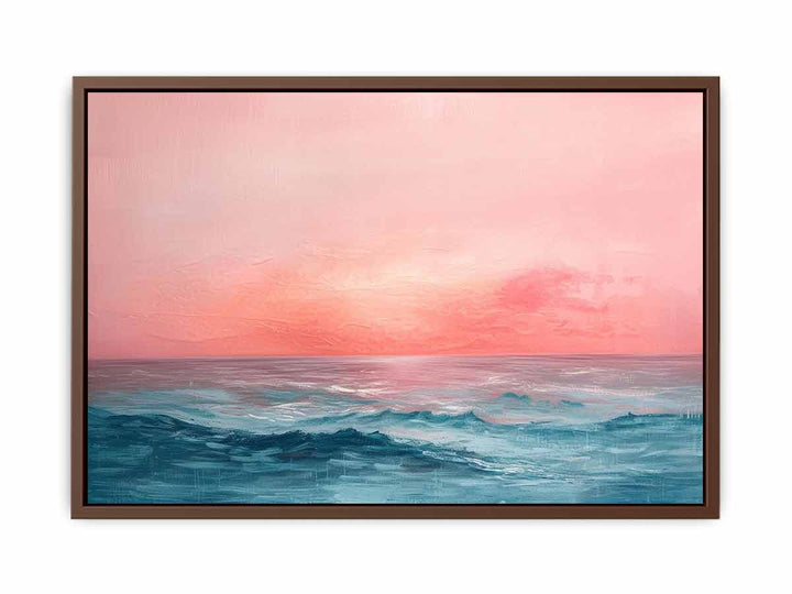 Pink Sunrise Sea- Art Painting