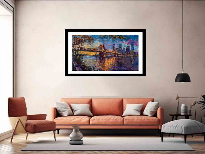 Storey Bridge Brisbane Painting Art Print