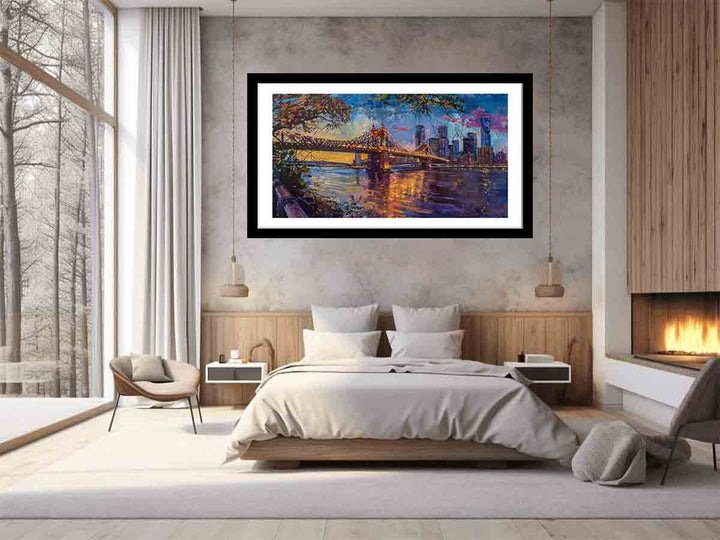 Storey Bridge Brisbane Painting Art Print