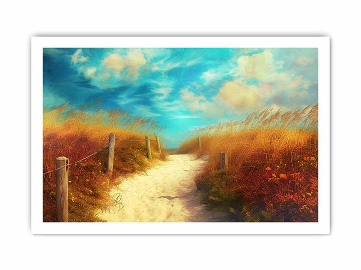 Beach Path Art 2 framed Print