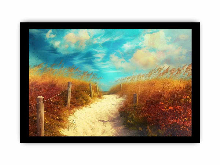 Beach Path Art 2 framed Print