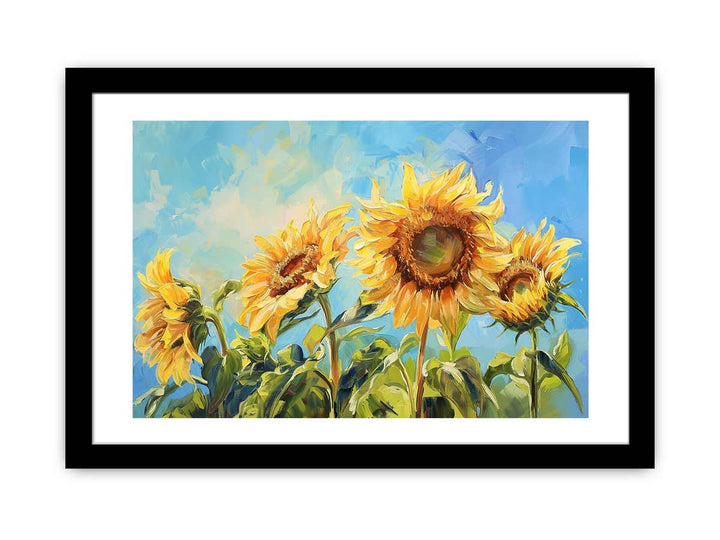 Summer Sunflowers Art framed Print