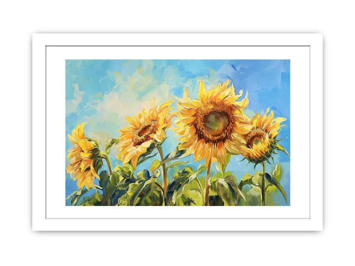 Summer Sunflowers Art framed Print