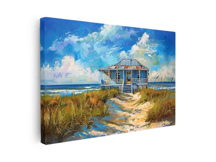 Beach House Print canvas Print