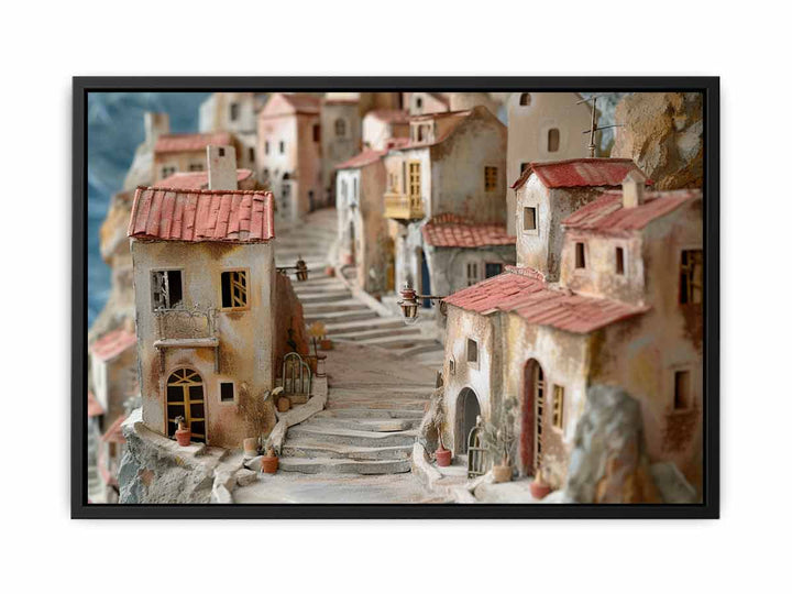 The Greek Village Art canvas Print