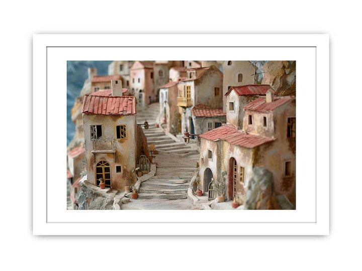 The Greek Village Art framed Print