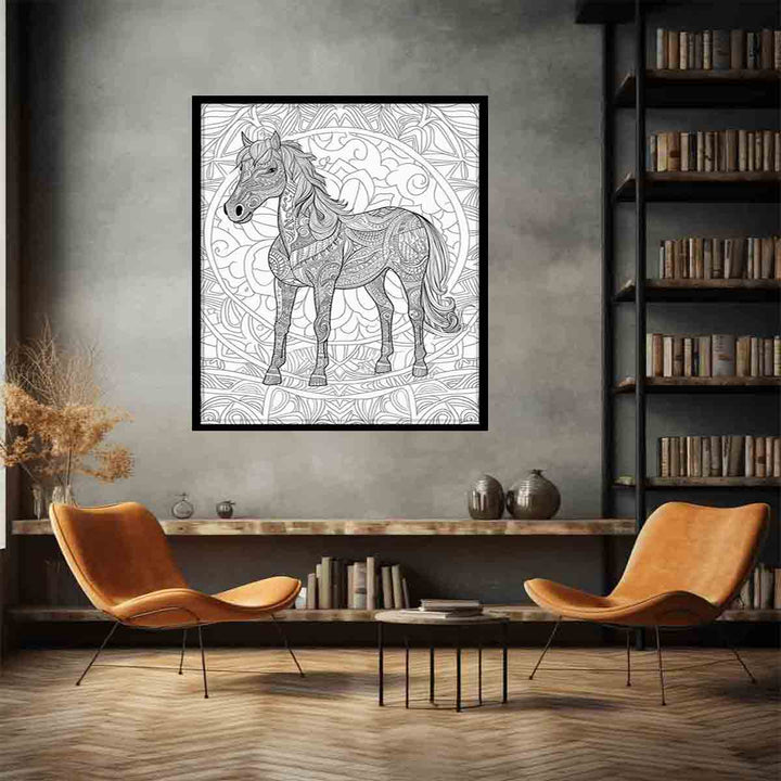 Colour me Horse Art Print